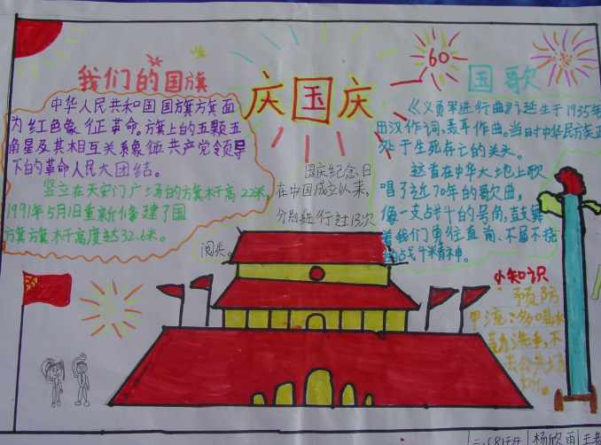 国庆节关于祝福祖国的手抄报