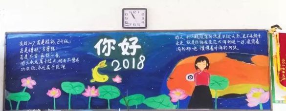 你好2018黑板报关于2018新学期开学的黑板报