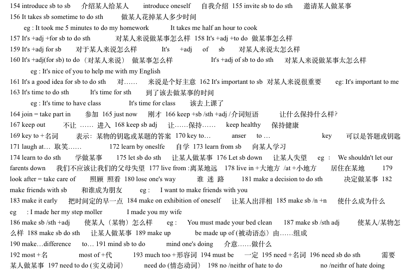 初中英語知識點總結