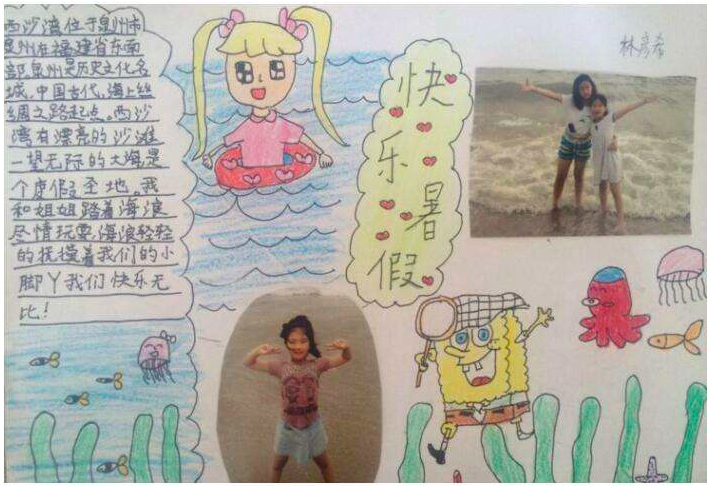 北京小学愉快的假期手抄报