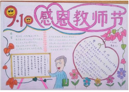 北京小学感恩老师的手抄报