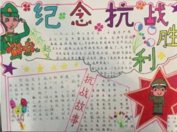 2019年六年级抗日战争手抄报