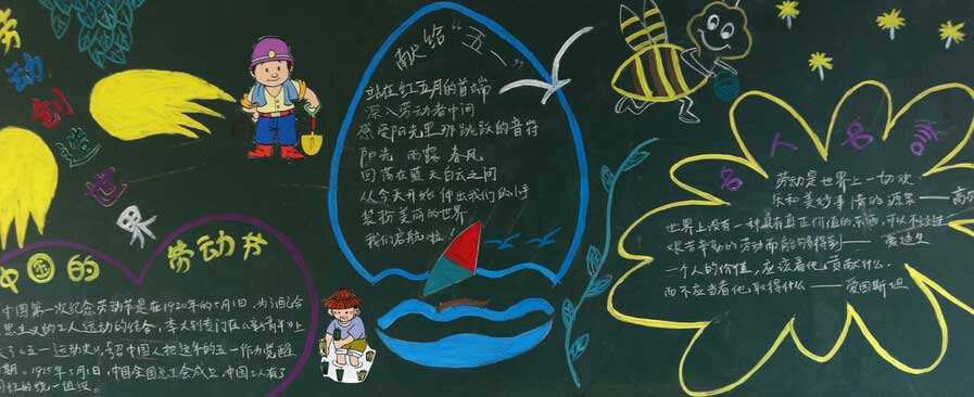 小学五年级五一劳动节黑板报