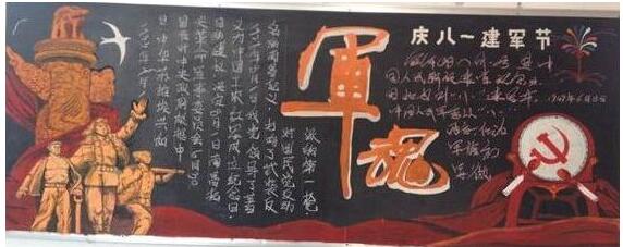 2018二年级建军节黑板报内容