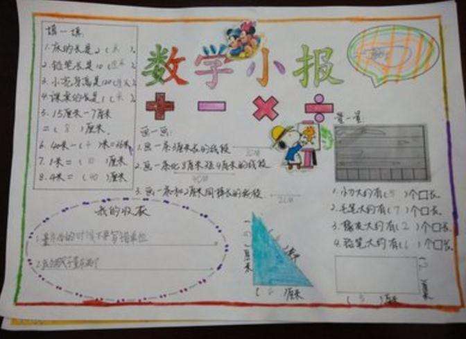 乘与除的手抄报