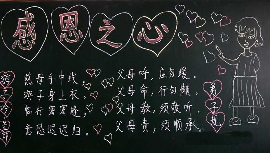 2018年感恩节黑板报大全