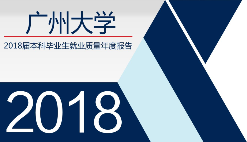 2018年广州大学就业报告
