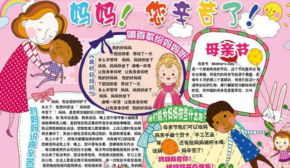 2019年初一母亲节手抄报3张