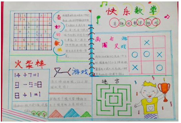 北京小学三年级优秀数学手抄报