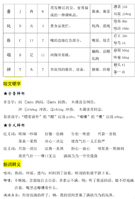 《盼》知識點概括