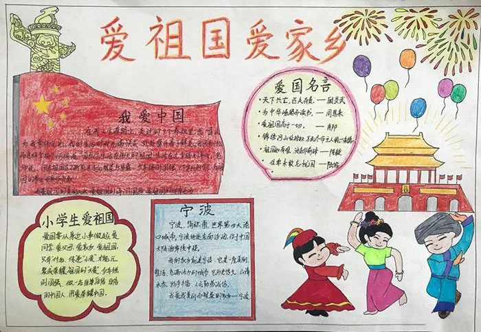 2019年国庆节手抄报图片大全6年级5张