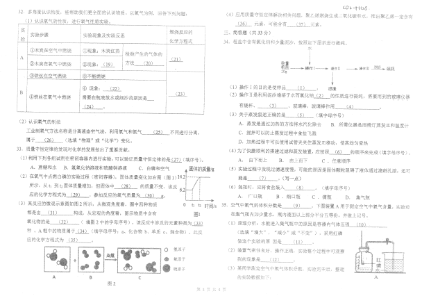 上海西延安中学2018九年级上期中考试化学试题答案版3