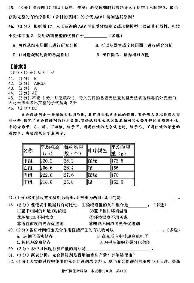 2020Ϻһģ߶ĩ⼰𰸽11ҳ