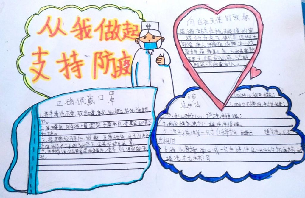 防控疫情手抄报中学生